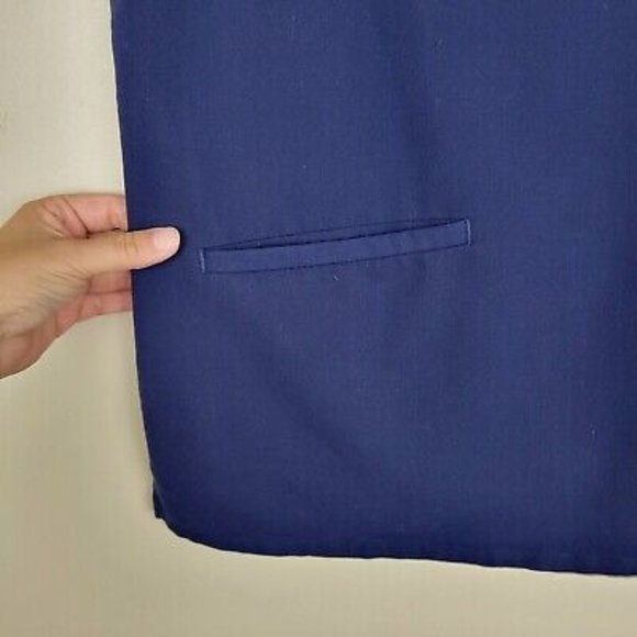 Figs Blue Technical Collection M Short Sleeve V-neck Scrub Shirt 2 Pockets - Picture 6 of 10